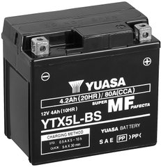 Мото аккумулятор Yuasa МОТО MF VRLA Battery AGM 12V 4Ah YTX5L-BS (сухозаряженный)