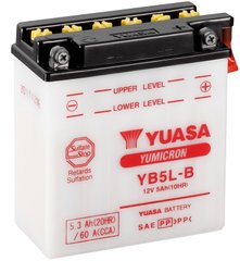 Мото аккумулятор Yuasa МОТО YuMicron Battery 12V 5,3Ah YB5L-B (сухозаряженный)