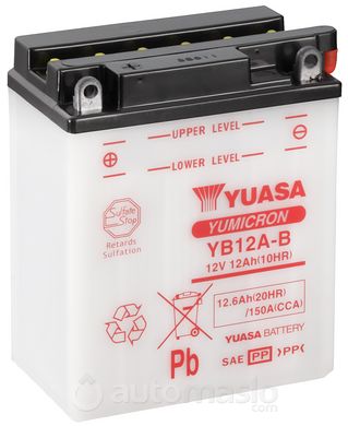 Мото аккумулятор Yuasa МОТО YuMicron Battery 2V 12,6Ah YB12A-B (сухозаряженный)
