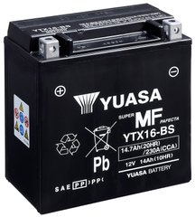 Мото аккумулятор Yuasa МОТО MF VRLA Battery 12V 14,7Ah YTX16-BS (сухозаряженный)