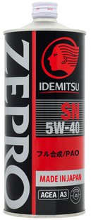 IDEMITSU ZEPRO Racing SN 5W-40, 1л