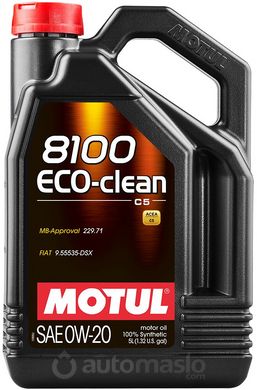 Motul 8100 Eco-clean 0W-20, 5л.