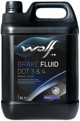 Тормозная жидкость WOLF BRAKE FLUID DOT 3&4, 5л
