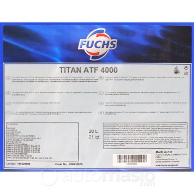 FUCHS TITAN ATF 4000, 20л.