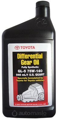 Toyota Differential Gear Oil LT GL-5 75W-140, 0,946л.