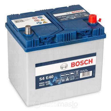 Автомобильный аккумулятор BOSCH S4 E40 12V 65Ah 650A EFB (0092S4E400)