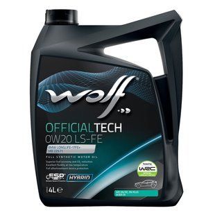 WOLF OFFICIALTECH 0W-20 LS-FE, 4л