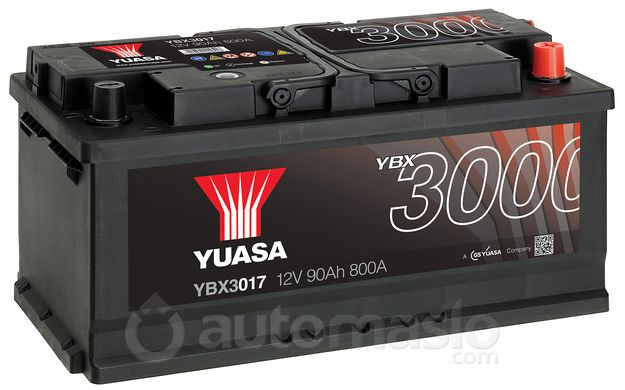 Автомобильный аккумулятор Yuasa SMF Battery12V 90Ah YBX3017 (0)