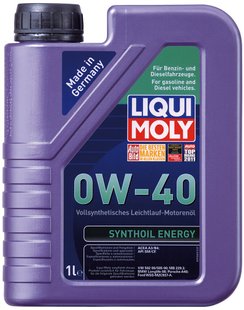 Liqui Moly Synthoil Energy 0W-40, 1л