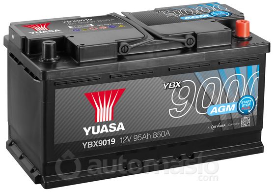 Автомобильный аккумулятор Yuasa AGM Start Stop Plus Battery 12V 95Ah YBX9019 (0)