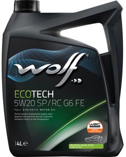 WOLF ECOTECH 5W-20 SP/RC G6 FE, 4л