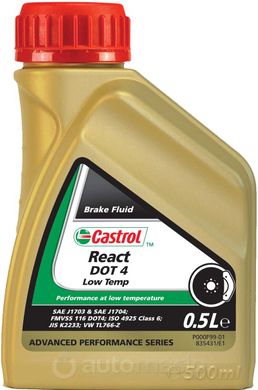 Castrol React DOT 4 Low Temp, 500мл.