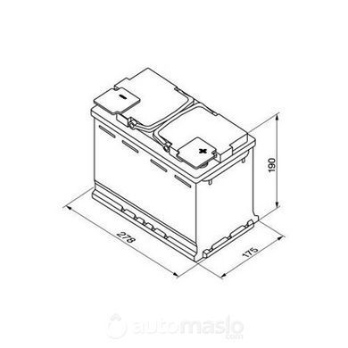 Автомобильный аккумулятор BOSCH S5 A08 12V 70Ah 760A AGM (0092S5A080)