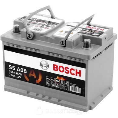 Автомобильный аккумулятор BOSCH S5 A08 12V 70Ah 760A AGM (0092S5A080)