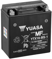 Мото аккумулятор Yuasa МОТО MF VRLA Battery 12V 14,7Ah YTX16-BS-1 (сухозаряженный)