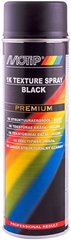 Аэрозольная эмаль однокомпонентная текстурная для пластика Motip Premium Line черная 500мл