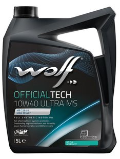 WOLF OFFICIALTECH 10W-40 ULTRA MS, 5л