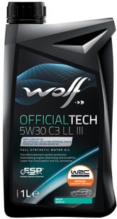 WOLF OFFICIALTECH 5W-30 C3 LL III, 1л