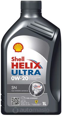 SHELL Helix Ultra 0W-20, 1л.