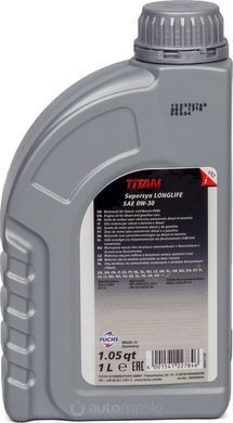 FUCHS TITAN Supersyn Longlife 0w-30 1л