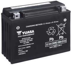 Мото аккумулятор Yuasa МОТО High Performance MF VRLA Battery 12V 22,1Ah YTX24HL-BS (сухозаряженный)