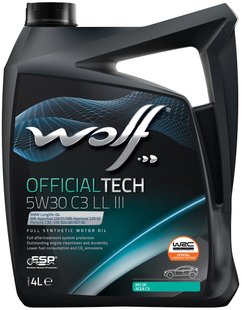 WOLF OFFICIALTECH 5W-30 C3 LL III, 4л