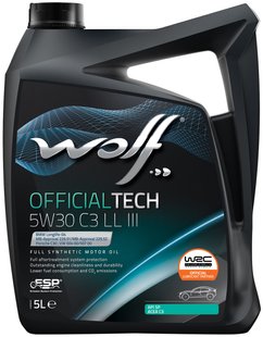 WOLF OFFICIALTECH 5W-30 C3 LL III, 5л