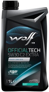 WOLF OFFICIALTECH 5W-30 C2 EXTRA, 1л