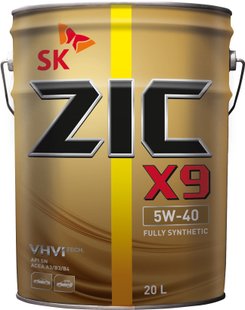 ZIC X9 5W-40, 20л