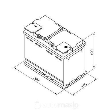 Автомобільний акумулятор BOSCH S5 A15 12V 105Ah 950A AGM (0092S5A150)