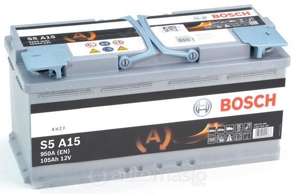 Автомобільний акумулятор BOSCH S5 A15 12V 105Ah 950A AGM (0092S5A150)