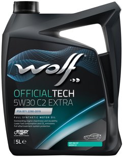 WOLF OFFICIALTECH 5W-30 C2 EXTRA, 5л