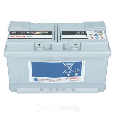 Автомобільний акумулятор BOSCH S5 010 12V 85Ah 800A (0092S50100)