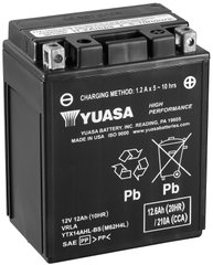 Мото аккумулятор Yuasa МОТО High Performance MF Battery AGM 12V 12,6Ah YTX14AHL-BS (сухозаряженный)