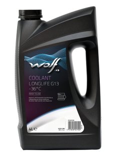 Готовый антифриз WOLF COOLANT LONGLIFE G13 -36°C, 4л