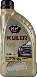 Готовый антифриз K2 KULER G11 -35°C синий, 1л