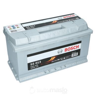 Автомобільний акумулятор BOSCH S5 013 12V 100Ah 830A (0092S50130)