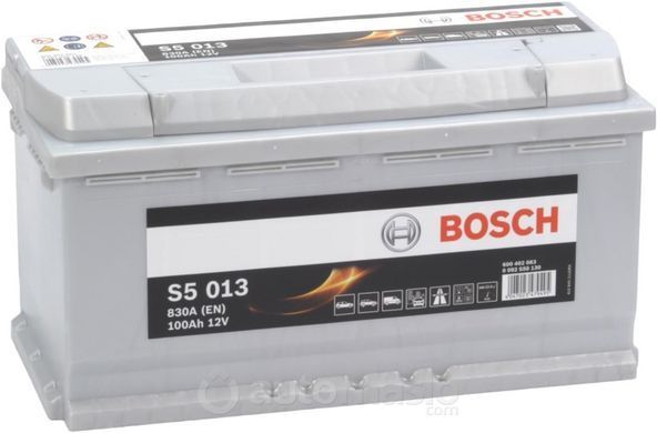 Автомобільний акумулятор BOSCH S5 013 12V 100Ah 830A (0092S50130)