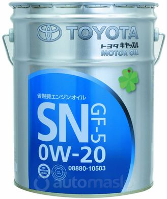 Toyota Motor Oil SN GF-5 0W-20, 20л.