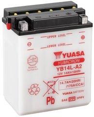 Мото аккумулятор Yuasa МОТО YuMicron Battery 12V 14,7Ah YB14L-A2 (сухозаряженный)
