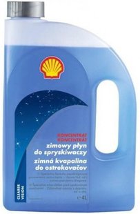 Концентрированный зимний стеклоомыватель SHELL Winter Screenwash concentrate -55 °С, 4л.