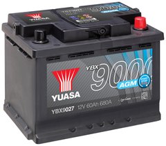 Автомобильный аккумулятор Yuasa AGM Start Stop Plus Battery 12V 60Ah YBX9027 (0)