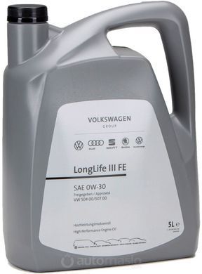 VAG Longlife III FE (504 00/507 00) 0W-30, 5л.