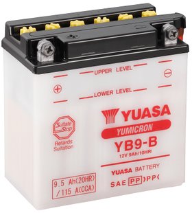 Мото аккумулятор Yuasa МОТО YuMicron Battery 12V 9,5Ah YB9-B (сухозаряженный)