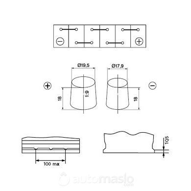 Автомобильный аккумулятор BOSCH S4 028 12V 95Ah 830A (0092S40280)