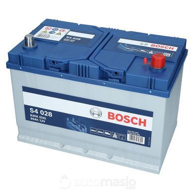 Автомобильный аккумулятор BOSCH S4 028 12V 95Ah 830A (0092S40280)