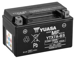 Мото аккумулятор Yuasa МОТО MF VRLA Battery AGM 12V 6Ah YTX7A-BS (сухозаряженный)