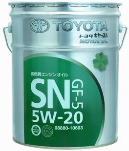 Toyota Motor Oil SN GF-5 5W-20, 20л.