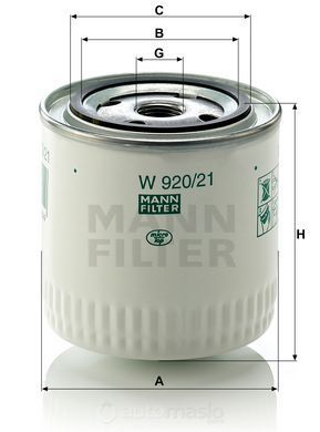Масляний фільтр MANN W 920/21