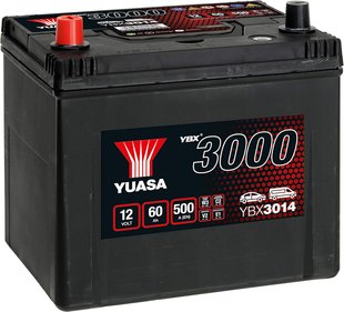 Автомобильный аккумулятор Yuasa 12V 60Ah YBX3014